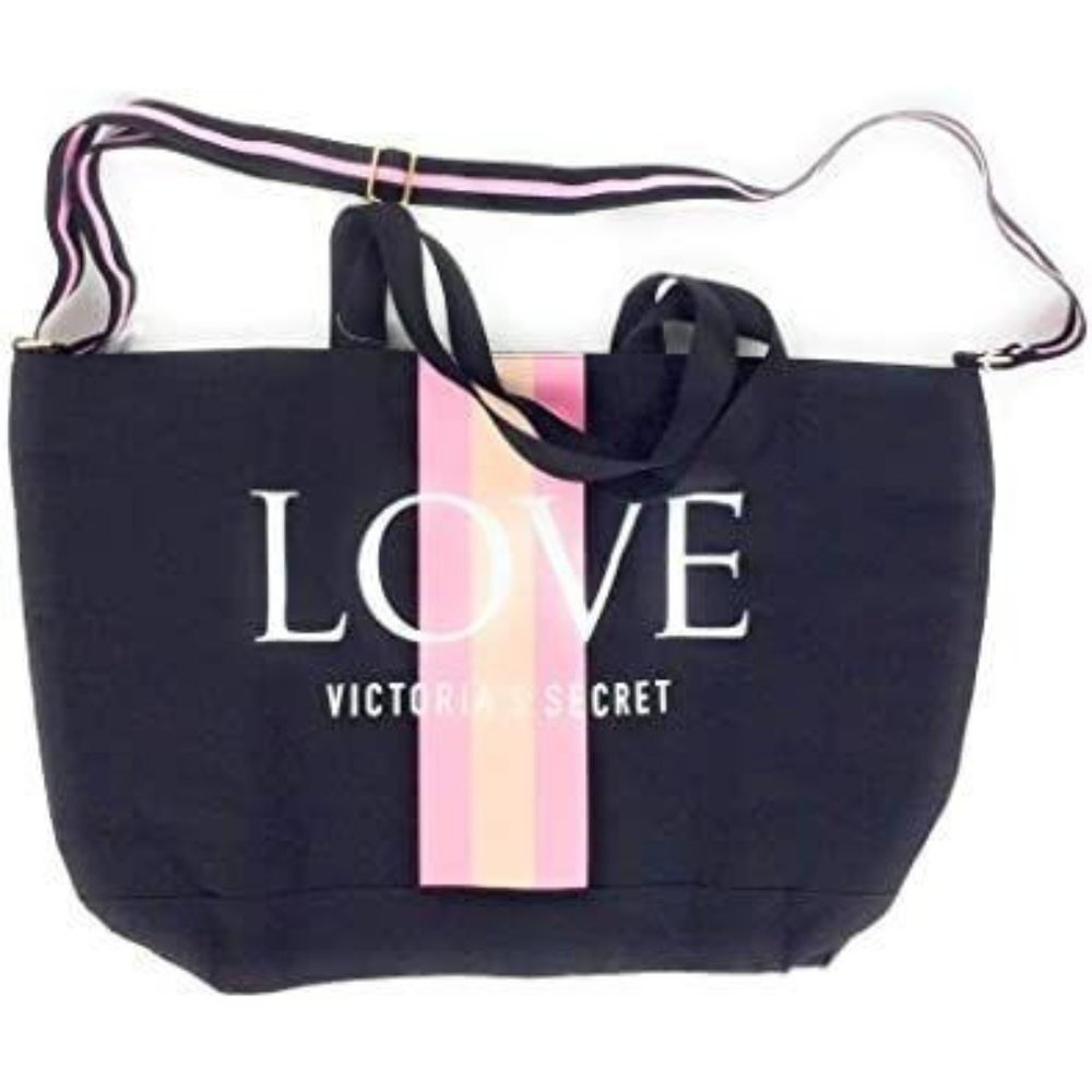 Victoria’s Secret LOVE Striped Tote Sz L